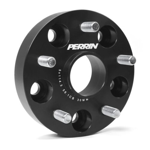 PERRIN Subaru 30mm Wheel Spacers 5x114.3 BP w/56mm Hub - Black - Image 2