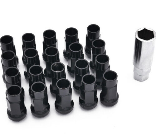 ISR Performance Steel 50mm Open Ended Lug Nuts M12x1.50 - Black