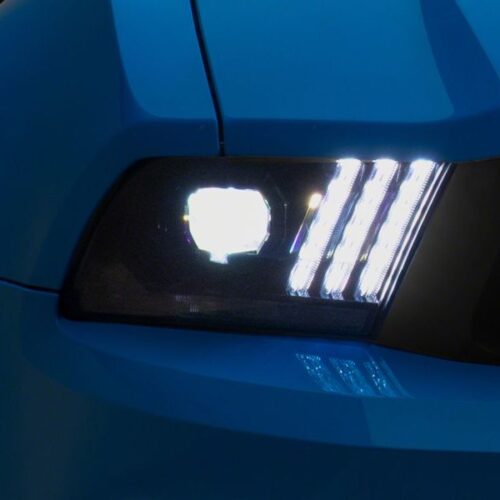 Raxiom for 2010-2012 Ford Mustang LED Projector Headlights SEQL Turn Signals- Black Housing (Clear Lens) - Image 7