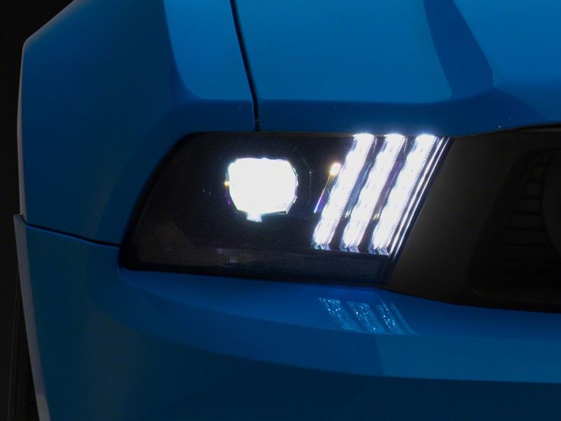 Raxiom for 2010-2012 Ford Mustang LED Projector Headlights SEQL Turn Signals- Black Housing (Clear Lens) - Image 7