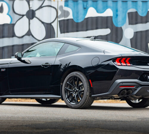 Alternative view of MBRP 15-24 Ford Mustang T304 SS 4in OD / 6.5in Length Quad Tip Cover Kit - Black Tip