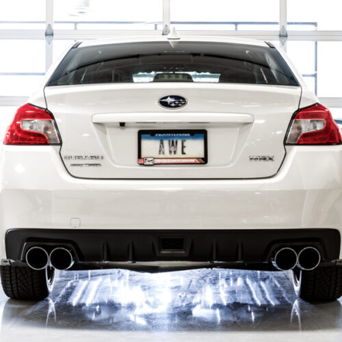 AWE Tuning Track Edition Exhaust - Chrome Silver Tips (102mm) for Subaru WRX/STI VA/GV Sedan - Image 5