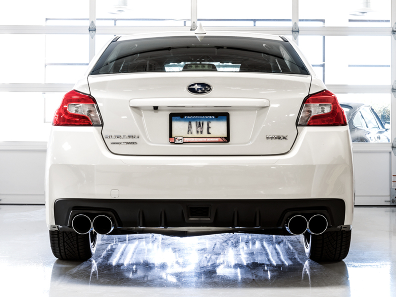 AWE Tuning Track Edition Exhaust - Chrome Silver Tips (102mm) for Subaru WRX/STI VA/GV Sedan - Image 5