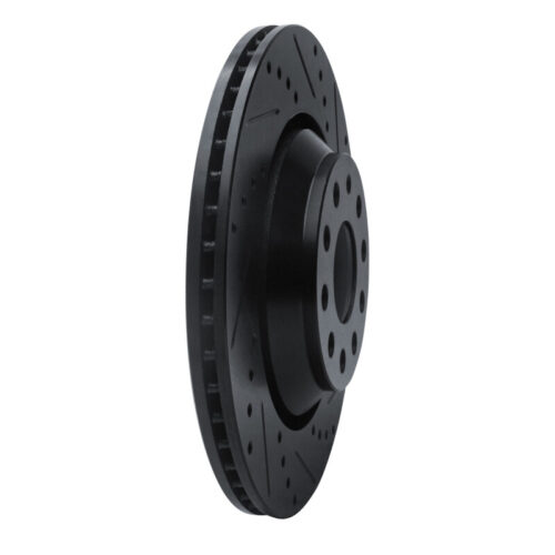 DFC 06-25 Audi S3 (USA/Canada) Rear Right Drilled & Slotted Black Brake Rotor - Image 2