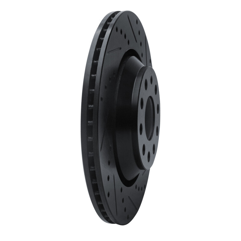 DFC 06-25 Audi S3 (USA/Canada) Rear Right Drilled & Slotted Black Brake Rotor - Image 2