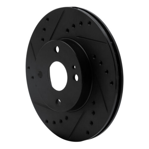 R1 Concepts for 94-02 Mazda Miata Front Left Drilled & Slotted Black Brake Rotor - Image 2
