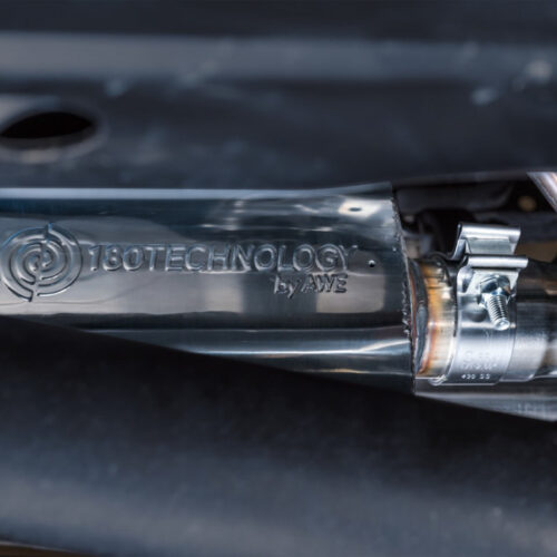 AWE Tuning Cat-Back Exhaust w/ BashGuard - Dual Diamond Black Tips for 16-22 Toyota Tacoma 0FG - Image 7