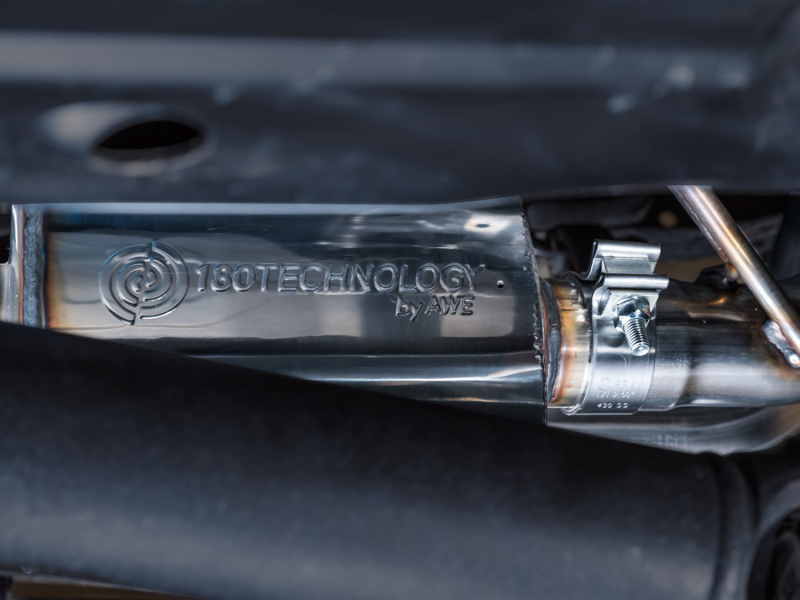 AWE Tuning Cat-Back Exhaust w/ BashGuard - Dual Diamond Black Tips for 16-22 Toyota Tacoma 0FG - Image 7