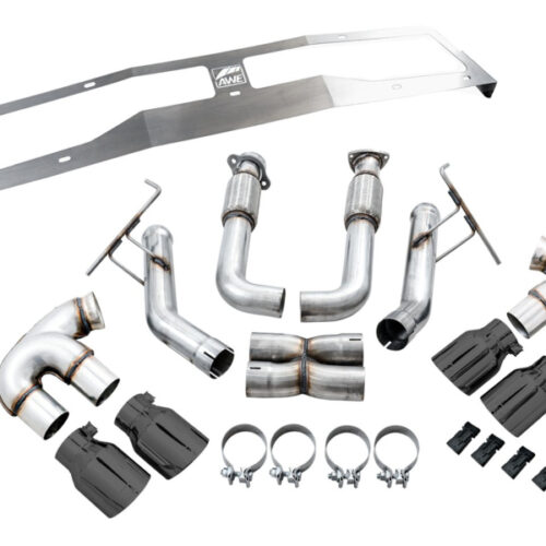 AWE Tuning Track Edition Exhaust - Quad Diamond Black Tips for 2020 Chevrolet Corvette (C8) - Image 6