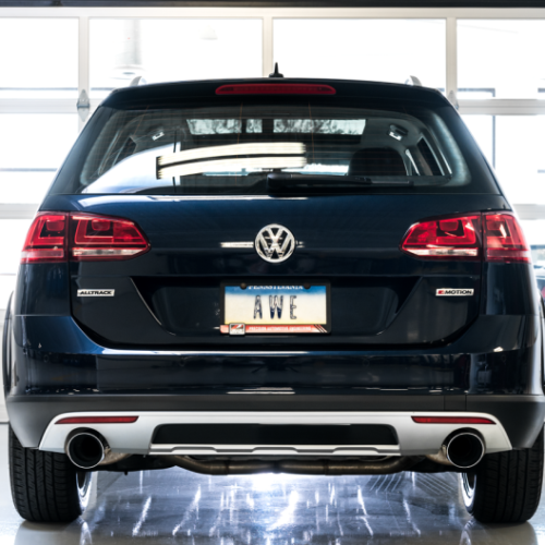 Alternative view of AWE Tuning Touring Edition Exhaust - Polished Silver Tips for VW MK7 Golf Alltrack/Sportwagen 4Motion