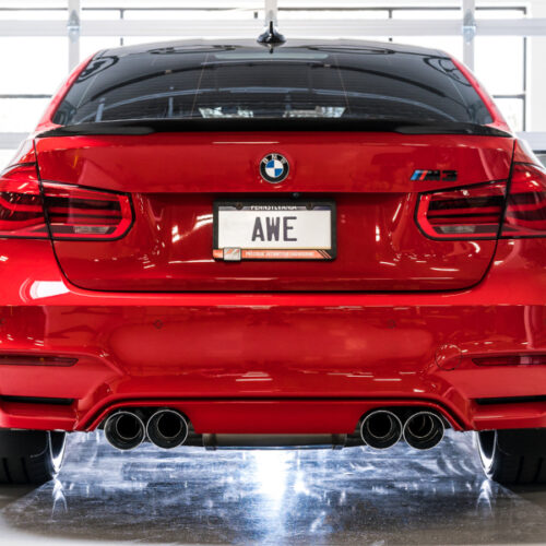 AWE Tuning SwitchPath Cat-Back Exhaust - Diamond Black Tips for BMW F8X M3/M4 - Image 3