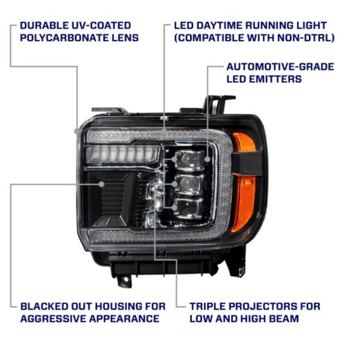 Form Lighting 2014 GMC Sierra LED Projector Headlights (Pair) - Image 3