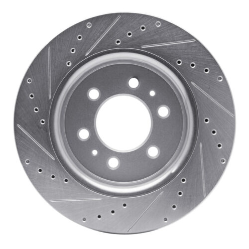 R1 Concepts for 07-21 Ford F-150 RWD Front Right Drilled & Slotted Silver Brake Rotor - Image 5