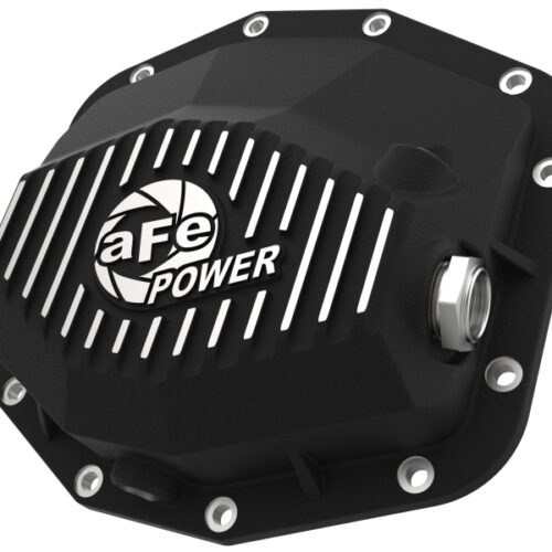 Alternative view of aFe Power 21-22 Ram 1500 TRX Hemi V8 6.2L (sc) PRO Series Rear Differential Cover Black w/ Machined