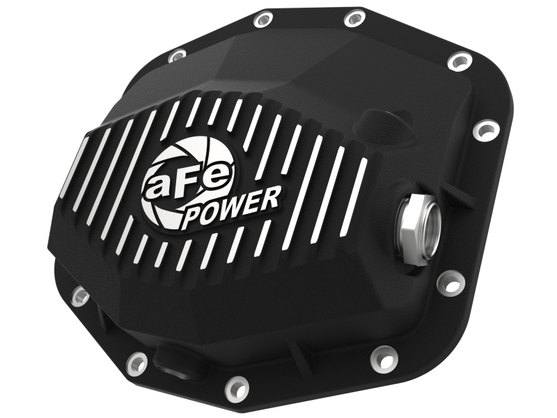 aFe Power 21-22 Ram 1500 TRX Hemi V8 6.2L (sc) PRO Series Rear Differential Cover Black w/ Machined - Image 2