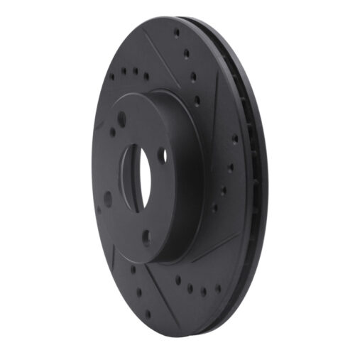 R1 Concepts for 94-02 Mazda Miata Front Right Drilled & Slotted Black Brake Rotor - Image 2