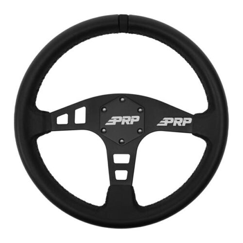 PRP Flat Leather Steering Wheel - Black