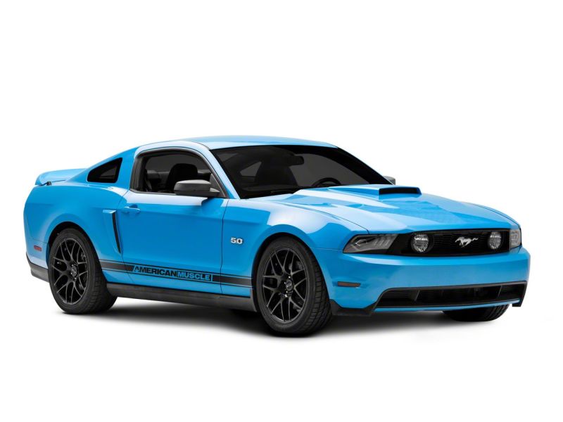 Raxiom for 2010-2012 Ford Mustang w/ Factory Halogen LED Projector Headlights- Black Housing (Clear Lens) - Image 4