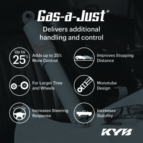 KYB 20-23 Jeep Gladiator / 18-23 Jeep Wrangler Gas-A-Just Monotube Shock - Front - Image 3