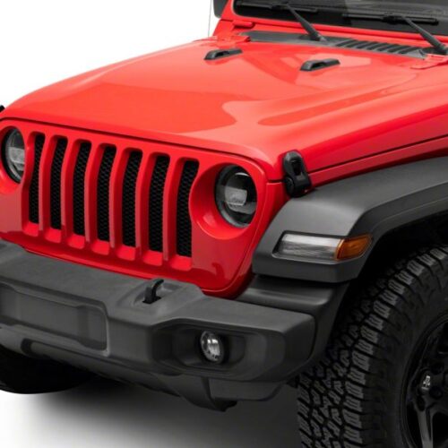 Raxiom for 2018-2023 Jeep Wrangler JL Axial Series 9-In LED Headlights- Black Housing (Clear Lens) - Image 7