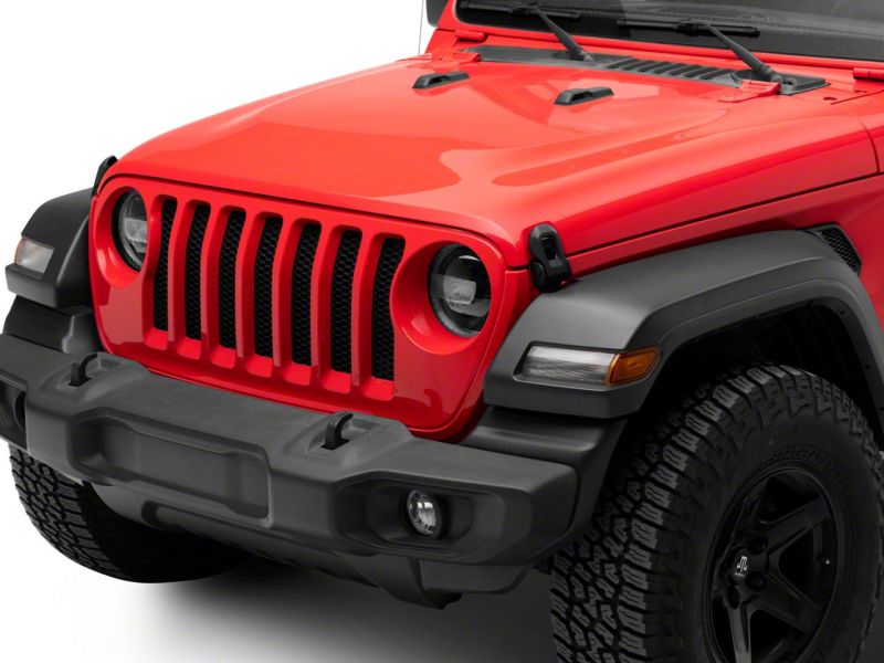 Raxiom for 2018-2023 Jeep Wrangler JL Axial Series 9-In LED Headlights- Black Housing (Clear Lens) - Image 7