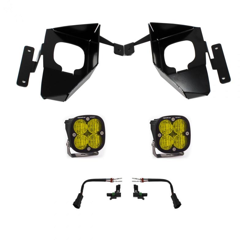 Baja Designs for 16-18 Silverado Squadron Sport Fog Pocket Kit W/C - Amber