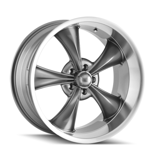 Ridler 695 18x8 / 5x120.65 BP / 0mm Offset / 83.82mm Hub Gloss Grey Machined Wheel - Image 3