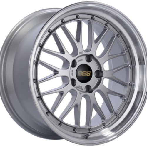 BBS LM 19x9.5 5x112 ET23 Diamond Silver Center Diamond Cut Lip Wheel - 82mm PFS/Clip Required
