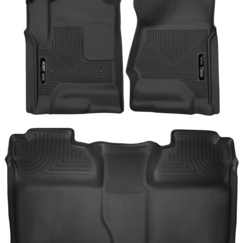 Husky Liners 53908 14-18 Chevrolet Silverado Crew Cab X-Act Contour Front & Second Seat Floor Liners