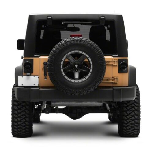 Raxiom for 2007-2018 Jeep Wrangler JK Axial Series Halo LED Tail Lights- Black Housing (Clear Lens) - Image 9