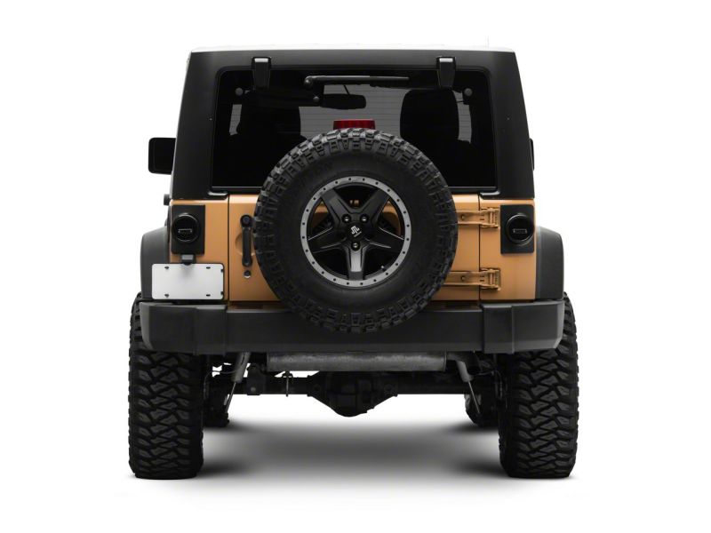 Raxiom for 2007-2018 Jeep Wrangler JK Axial Series Halo LED Tail Lights- Black Housing (Clear Lens) - Image 9
