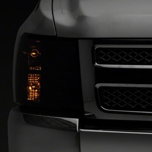 Raxiom for 2007-2014 Chevrolet Silverado 1500 HD Axial OEM Rep Headlights- Chrome Housing- Smoked Lens - Image 5