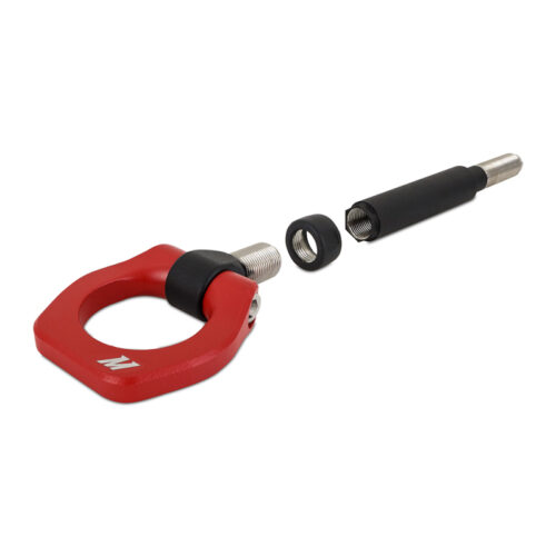 Alternative view of Mishimoto Tow Hook for 13+ Subaru BRZ/FRS/86 / 18+ Subaru WRX Red Racing Front