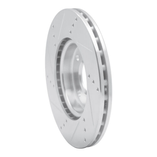 R1 Concepts for 09-19 Dodge Vision (Mexico) Front Right Drilled & Slotted Silver Brake Rotor - Image 4