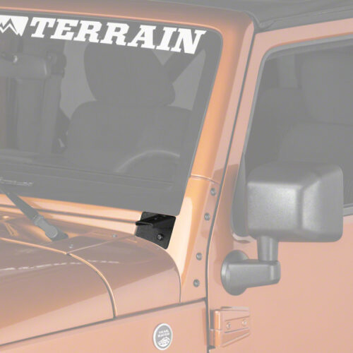 Raxiom for 2007-2018 Jeep Wrangler JK Windshield Mounted Light Brackets