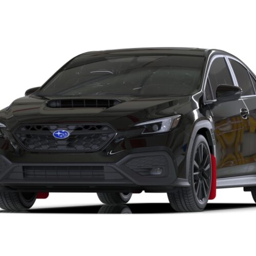 Rally Armor 22-26 Subaru WRX Red UR Mud Flap Altered Font White Logo - Image 3
