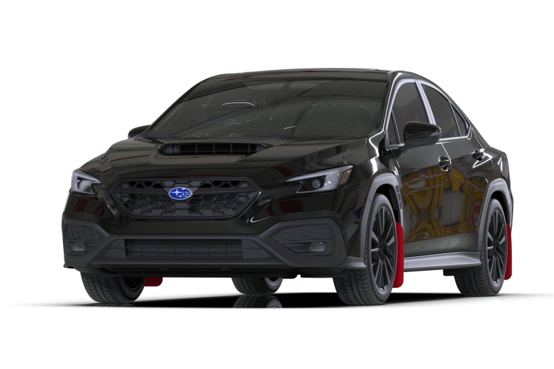 Rally Armor 22-26 Subaru WRX Red UR Mud Flap Altered Font White Logo - Image 3