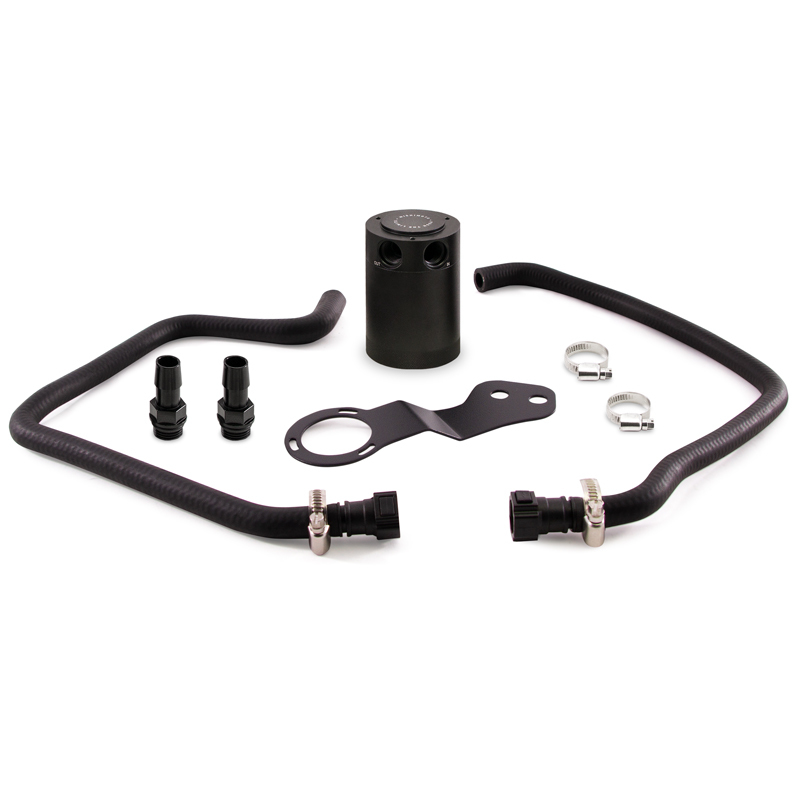 Mishimoto Baffled Oil Catch Can Kit - Black for 2016+ Chevrolet Camaro SS