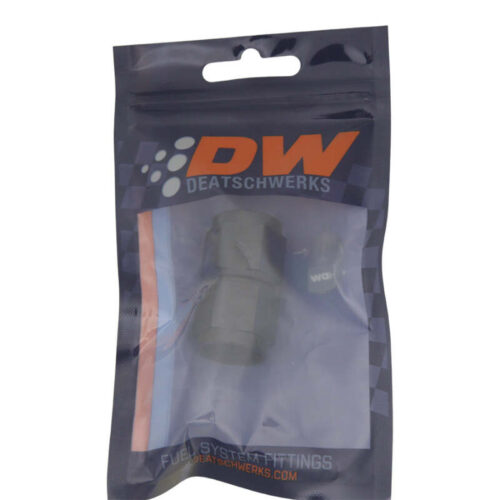 Alternative view of DeatschWerks 8AN Flare Female Swivel to 8AN Flare Female Swivel - Anodized Matte Black