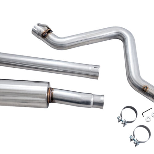 Alternative view of AWE Tuning 20-21 Jeep Gladiator JT 3.6L Tread Edition Cat-Back Single Side Exhaust - Diamond Blk Ti