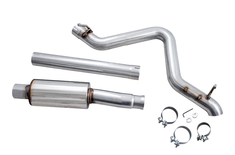 AWE Tuning 20-21 Jeep Gladiator JT 3.6L Tread Edition Cat-Back Single Side Exhaust - Diamond Blk Ti - Image 2