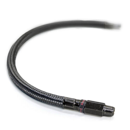 Kleinn 18In Stainless Steel Braided Leader Hose w/ Check Valve-1/4In M NPT Inlet/ 1/4In M NPT Outlet - Image 3