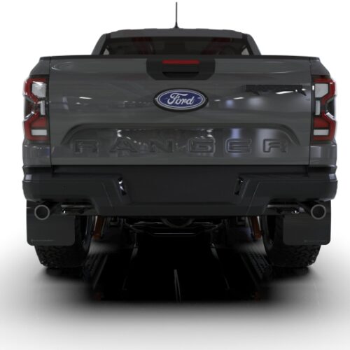 Alternative view of Rally Armor 23-26 Ford Ranger Raptor Black UR Mud Flap Grey Logo