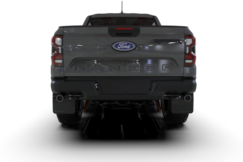 Rally Armor 23-26 Ford Ranger Raptor Black UR Mud Flap Metallic Black Logo - Image 4
