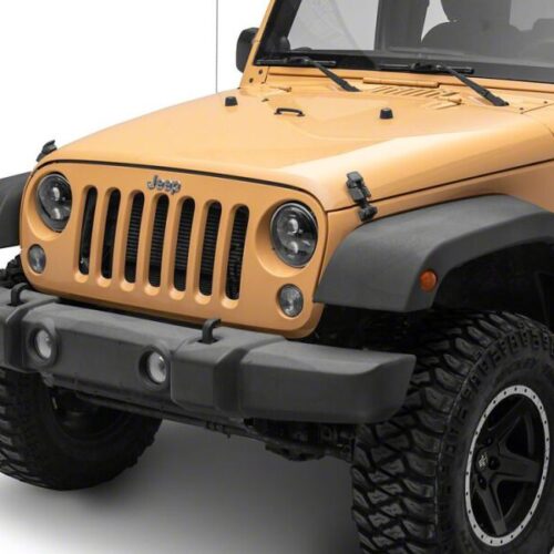 Raxiom for 2007-2018 Jeep Wrangler JK Axial Series DB1 LED Headlights- Black Housing- Clear Lens - Image 10