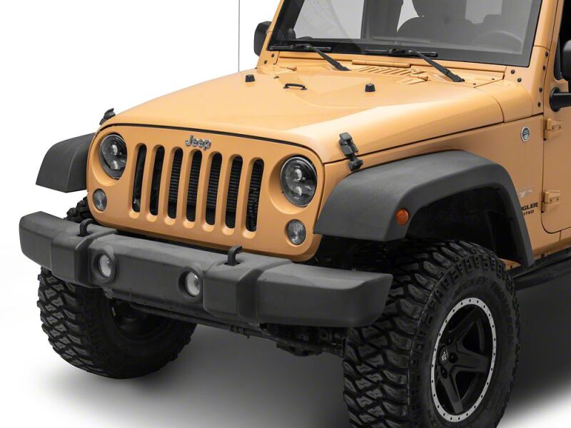 Raxiom for 2007-2018 Jeep Wrangler JK Axial Series DB1 LED Headlights- Black Housing- Clear Lens - Image 10