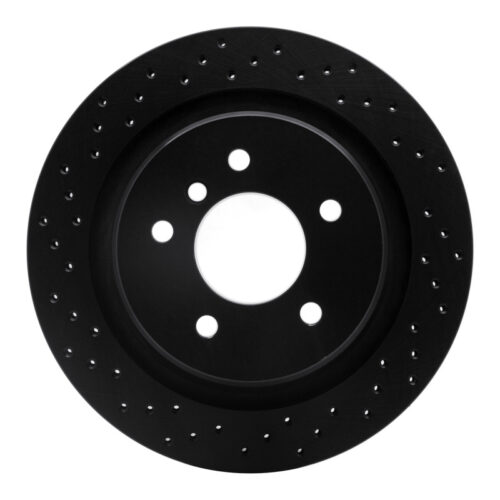 Alternative view of R1 Concepts for 95-99 BMW M3 E36 Rear Right Drilled Black Brake Rotor