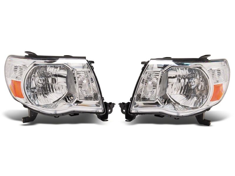 Raxiom for 2005-2011 Toyota Tacoma Axial Series OE Replacement Headlights- Chrome Housing- Clear Lens - Image 2