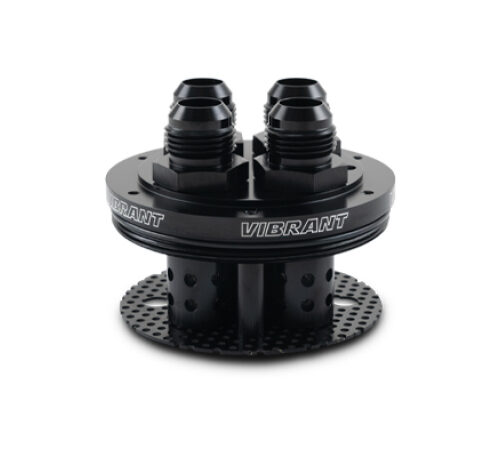 Alternative view of Vibrant 4-Port Catch Can Lid Assembly