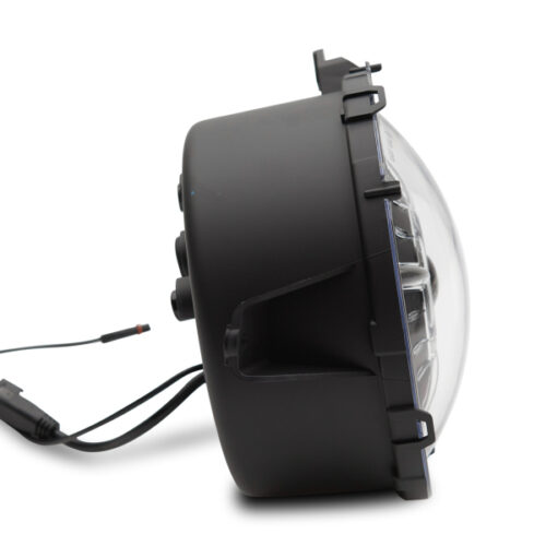 Raxiom for 2018-2022 Jeep Wrangler JL/ JT 9-Inch LED Headlights w/ DRL and Halo- Black Housing (Clear Lens) - Image 5